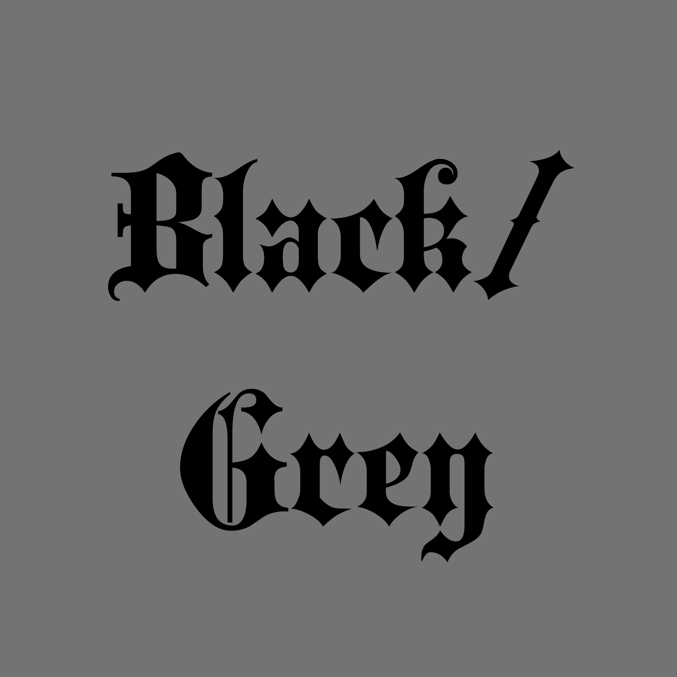 Black/Gray