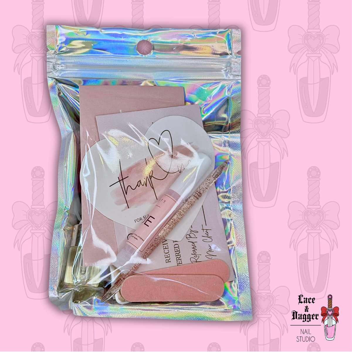 Press-on nail application kit